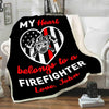 Personalized Firefighter Blanket Gift – A Heartfelt Tribute to Your Firefighter, Custom Name, Ideal for Birthdays, Thanksgiving, Premium Size, Luxuriously Soft Velvet for Warmth and Comfort