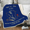 Personalized Beauty and Beast Blanket: Featuring Custom Couples Names & Est. Date - Perfect for Birthday, Anniversary, and Valentine's Day - Ideal Gift for Him/Her