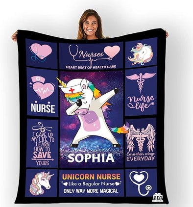 Best Family Gifts Nurse Blanket | Customized Blanket for Nurse With Your Name