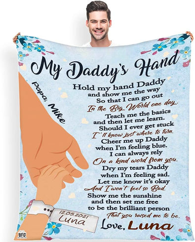 Customized Father's Blanket: Embrace the Legend with Personalized Name, Perfect for Birthday, Father's Day, Thanksgiving - Luxuriously Soft, Warm, and Cozy Throw