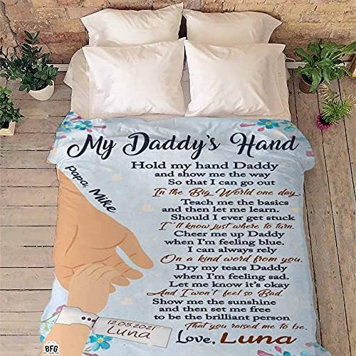 Customized Father's Blanket: Embrace the Legend with Personalized Name, Perfect for Birthday, Father's Day, Thanksgiving - Luxuriously Soft, Warm, and Cozy Throw