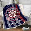 Personalized Blanket for Firefighters with Custom Name and Department Number – Ideal for Birthdays, Christmas, Thanksgiving, Anniversaries, or Retirement – A Thoughtful Gift for Him or Her, Proudly Printed in the USA.