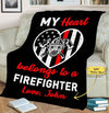 Personalized Firefighter Blanket Gift – A Heartfelt Tribute to Your Firefighter, Custom Name, Ideal for Birthdays, Thanksgiving, Premium Size, Luxuriously Soft Velvet for Warmth and Comfort