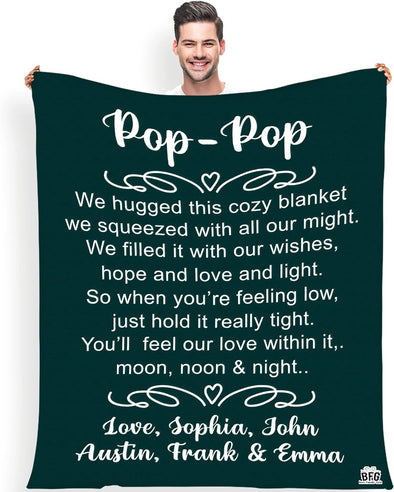 Legendary Dad: Personalized Blanket with Customized Name - Perfect Gift for Birthday, Father's Day, Thanksgiving - Ultra-Soft and Cozy Throw Blanket For Father