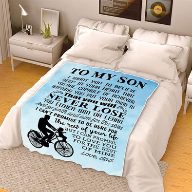Believe in Yourself That You Will Never Lose, Premium Quality Fleece Blanket for Son, with Quotes, Birthday, Children's Day, Christmas Day Gift, Gift for him, Supersoft and Cozy Blanket