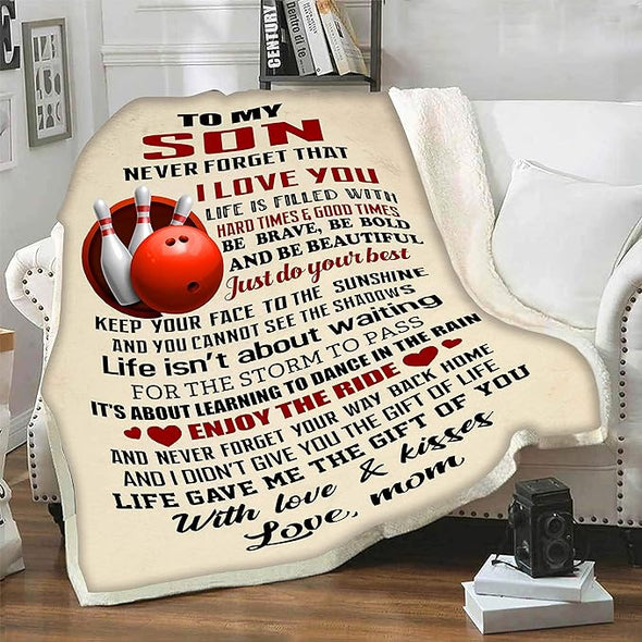 Life is Not About Waiting for The Storm, Premium Quality Fleece Blankets for Son with Beautiful Print and Quotes, Birthday, Children's Day Gifts, for Him, Supersoft and Warm Blanket