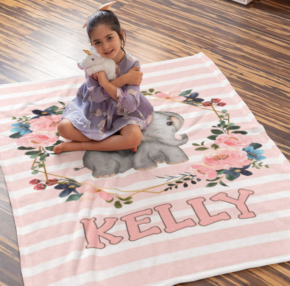 Customized Fleece Blanket For Kids With Their Name