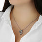 To My Mom, I Have always Felt Anchored In Faith, Hope, And Love Double Heart Pendant, Silver Necklace, Gift For Mother, Necklace With Message Card, Mother's Day