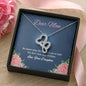 Double Heart Pendant For Mother, Gift For Mom, Necklace with Message Card, Gift For Mother's Day, Silver Pendant, Mom And Daughter Pendant, Stainless Steel
