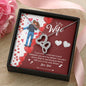 Dear Wife Being With You Is My Only Dream, Personalized Couple Jewelry, Gift For Wife, Double Heart Necklace, Love For Wife, Couple Necklace, Pendant For Her
