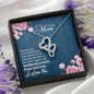 To My Mom, I Have always Felt Anchored In Faith, Hope, And Love Double Heart Pendant, Silver Necklace, Gift For Mother, Necklace With Message Card, Mother's Day