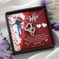 Dear Wife Being With You Is My Only Dream, Personalized Couple Jewelry, Gift For Wife, Double Heart Necklace, Love For Wife, Couple Necklace, Pendant For Her