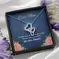 Double Heart Pendant For Mother, Gift For Mom, Necklace with Message Card, Gift For Mother's Day, Silver Pendant, Mom And Daughter Pendant, Stainless Steel