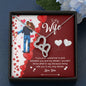 Dear Wife Being With You Is My Only Dream, Personalized Couple Jewelry, Gift For Wife, Double Heart Necklace, Love For Wife, Couple Necklace, Pendant For Her