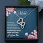To My Mom, I Have always Felt Anchored In Faith, Hope, And Love Double Heart Pendant, Silver Necklace, Gift For Mother, Necklace With Message Card, Mother's Day