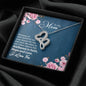 To My Mom, I Have always Felt Anchored In Faith, Hope, And Love Double Heart Pendant, Silver Necklace, Gift For Mother, Necklace With Message Card, Mother's Day