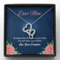 Double Heart Pendant For Mother, Gift For Mom, Necklace with Message Card, Gift For Mother's Day, Silver Pendant, Mom And Daughter Pendant, Stainless Steel