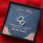 Double Heart Pendant For Mother, Gift For Mom, Necklace with Message Card, Gift For Mother's Day, Silver Pendant, Mom And Daughter Pendant, Stainless Steel