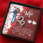 Dear Wife Being With You Is My Only Dream, Personalized Couple Jewelry, Gift For Wife, Double Heart Necklace, Love For Wife, Couple Necklace, Pendant For Her