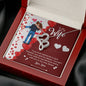 Dear Wife Being With You Is My Only Dream, Personalized Couple Jewelry, Gift For Wife, Double Heart Necklace, Love For Wife, Couple Necklace, Pendant For Her