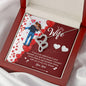 Dear Wife Being With You Is My Only Dream, Personalized Couple Jewelry, Gift For Wife, Double Heart Necklace, Love For Wife, Couple Necklace, Pendant For Her