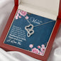 To My Mom, I Have always Felt Anchored In Faith, Hope, And Love Double Heart Pendant, Silver Necklace, Gift For Mother, Necklace With Message Card, Mother's Day