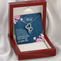 To My Mom, I Have always Felt Anchored In Faith, Hope, And Love Double Heart Pendant, Silver Necklace, Gift For Mother, Necklace With Message Card, Mother's Day
