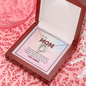 To My Mom, Forever Love Necklace With Your Smile Brightens Each Day Message Card, Mother's Day Gift, Pendant For Her, Anniversary, Birthday, Gift For Her, Jewelry For Her