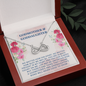 To My Godmother, Infinity Hearts Necklace With You Are Always Present In My Heart Message Card, Mother's Day Gift, Pendant For Her, Birthday, Anniversary, Gift For Her, Jewelry For Her