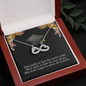 To A Beautiful Girl, Infinity Hearts Necklace With Take Pride In How Far You've Come Message Card, Convocation Day Gift For Her, Pendant For Her, Jewelry For Her