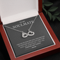 My Soulmate, Infinity Hearts Necklace With Message Card, Jewelry For Her, Anniversary, Birthday, Gift For Her, Pendant For Her, Attractive Necklace With Message Card