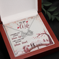 To My Wife, Infinity Hearts Necklace With I Promise You My Whole Life Message Card, Pendant For Her, Birthday, Gift For Her, Jewelry For Her, Anniversary Gift