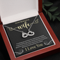 To My Beautiful Wife, Infinity Hearts Necklace With You Are The Most Precious Treasure I Have In Life Message Card, Jewelry For Her, Birthday Gift, Anniversary, Gift For Her, Pendant For Her