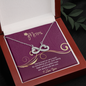 Mom, Infinity Hearts Necklace With Love You For Everything You Do Message Card, Mother's Day Gift, Birthday, Anniversary, Gift For Her, Jewelry For Her, Pendant For Her