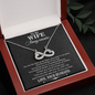 To My Wife Always Remember, Infinity Hearts Necklace With I'd Choose You In A Hundred Lifetimes Message Card, Pendant For Her, Birthday, Anniversary, Gift For Her, Jewelry For Her