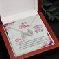 To My Mom, Infinity Hearts Necklace With All You Want Is Your Child To Be Happy Message Card, Mother's Day Gift, Birthday, Anniversary, Pendant For Her, Jewelry For Her