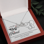 To My Best Friend, Infinity Hearts Necklace With You And I Are More Than Friends Message Card, Necklace for Her, Pendant For Her, Birthday, Gift For Her, Jewelry For Her