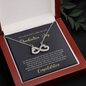 To A Beautiful Girl, Infinity Hearts Necklace With Move Confidently In The Direction of Your Dreams Message Card, Pendant For Her, Graduation Day Gift For Her, Jewelry For Her