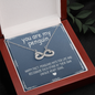 You Are My Penguin, Infinity Hearts Necklace With Message Card, Birthday, Anniversary Gift For Wife, Jewelry For Her, Pendant For Her, Gift For Wife From Husband