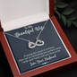 To My Beautiful Wife, Infinity Hearts Necklace With We've Committed The Perfect Crime Message Card, Pendant For Her, Jewelry For Her, Anniversary, Birthday, Gift For Her