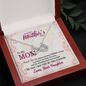 To My Mom, Infinity Hearts Necklace With Thank You For Always Standing Strong Message Card, Jewelry For Her, Mother's Day Gift, Anniversary, Birthday, Gift For Her, Pendant For Her