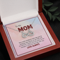 To My Mom, Infinity Hearts Necklace With Your Smile Brightens Each Day Message Card, Mother's Day Gift, Pendant For Her, Anniversary, Birthday, Gift For Her, Jewelry For Her