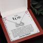 To My Wife, Infinity Hearts Necklace With Here I Am With You In This Fantastic Life Journey Message Card, Birthday, Anniversary, Gift For Her, Jewelry For Her, Pendant For Her