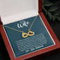To My Wife, Infinity Hearts Necklace With You Are My Soulmate, My Partner, My Love Message Card, Jewelry For Her, Birthday Gift, Anniversary, Gift For Her, Pendant For Her