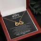 To My Wife Always Remember, Infinity Hearts Necklace With I'd Choose You In A Hundred Lifetimes Message Card, Pendant For Her, Birthday, Anniversary, Gift For Her, Jewelry For Her