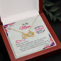 To My Mom, Infinity Hearts Necklace With All You Want Is Your Child To Be Happy Message Card, Mother's Day Gift, Birthday, Anniversary, Pendant For Her, Jewelry For Her