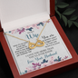 To My Wife, Infinity Hearts Necklace With I Will Always Be There Just Remember That Message Card, Jewelry For Her, Birthday, Gift For Her, Pendant For Her, Message Card