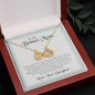 To My Bonus Mom, Infinity Hearts Necklace With You Are The Best Mother Anyone Could've Asked For Message Card, Mother's Day Gift, Pendant For Her, Birthday, Anniversary, Gift For Her, Jewelry For Her