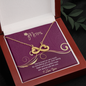 Mom, Infinity Hearts Necklace With Love You For Everything You Do Message Card, Mother's Day Gift, Birthday, Anniversary, Gift For Her, Jewelry For Her, Pendant For Her