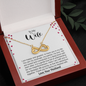 To My Wife, Infinity Hearts Necklace With Here I Am With You In This Fantastic Life Journey Message Card, Birthday, Anniversary, Gift For Her, Jewelry For Her, Pendant For Her
